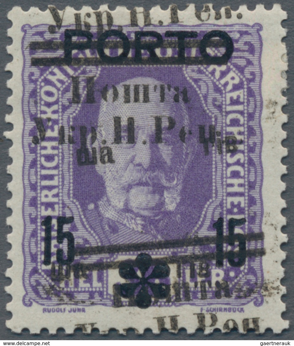 Westukraine: 1919, Postage Due From Austria 15 Schahiw On 36 H With Doppel Overprint, Unlisted In Mi - Oekraïne