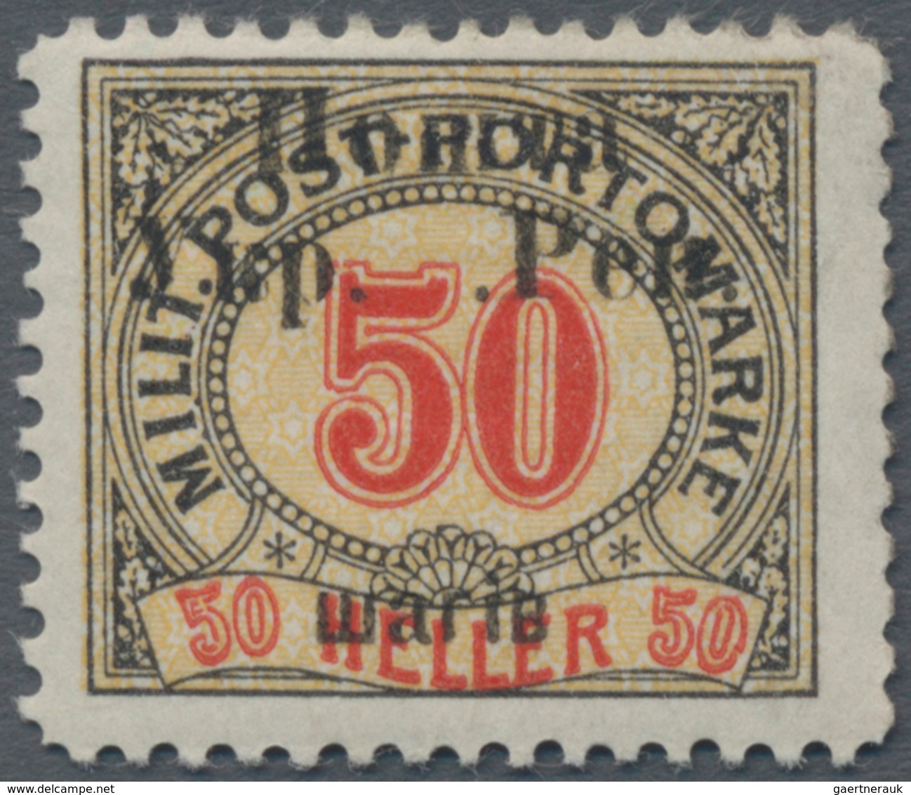 Westukraine: 1919, Stanislav, 2nd Issue Scha On 40 H With Varity "missing 'H'", MH, Certificate Miku - Ukraine