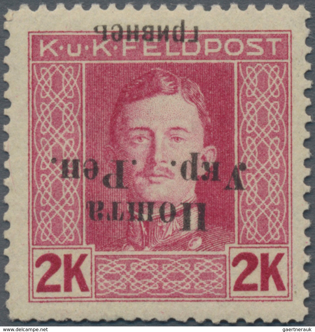 Westukraine: 1919, Postage Stamp. Austrian-Hungarian Field Post With Inverted Overprint G On 2 K An - Oekraïne