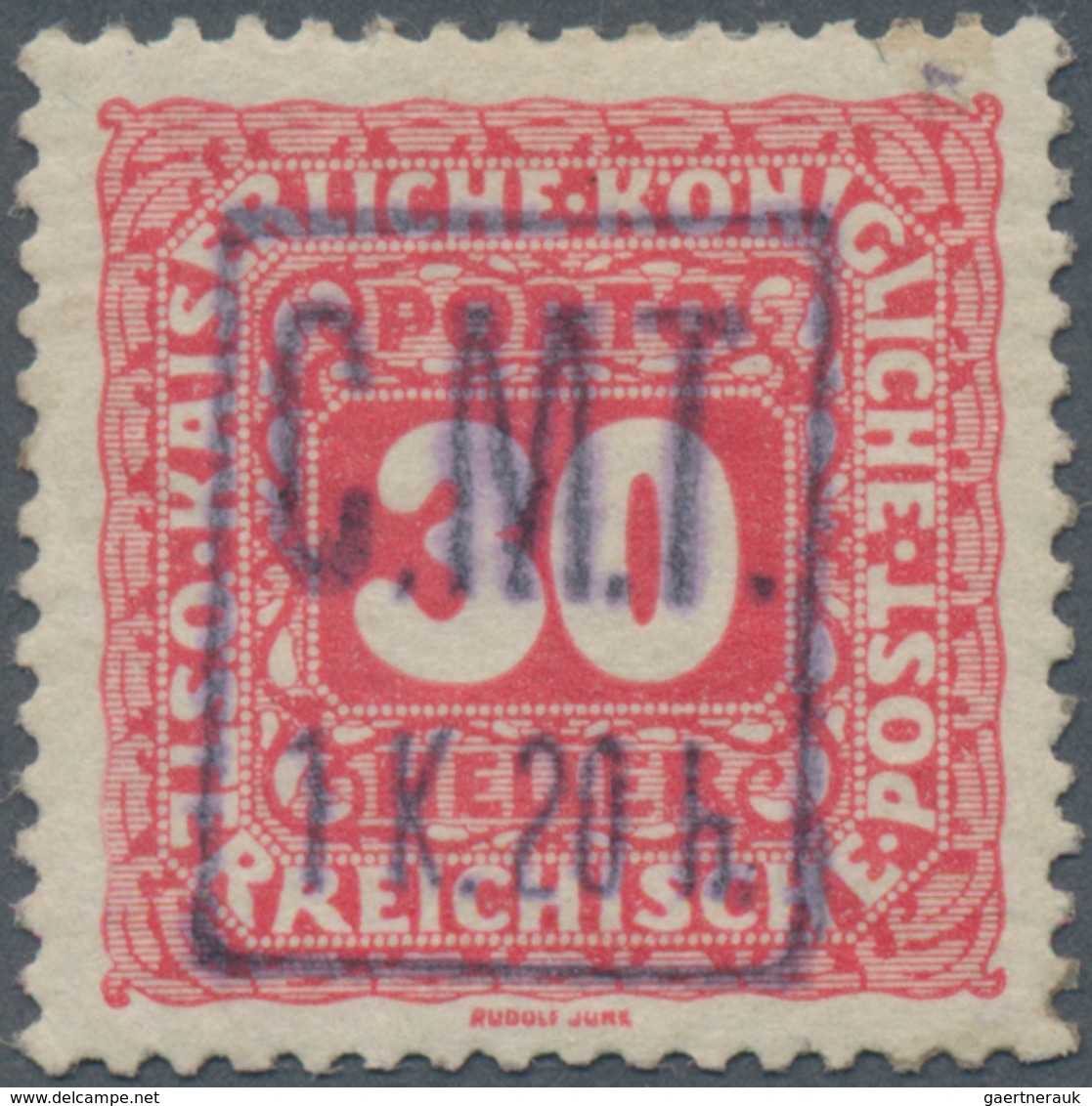 Westukraine: 1920, 30 H With Overprint C.M.T. / 1 K 20 H, Rare Stampof Which Just 17 Pcs Stamps Were - Oekraïne