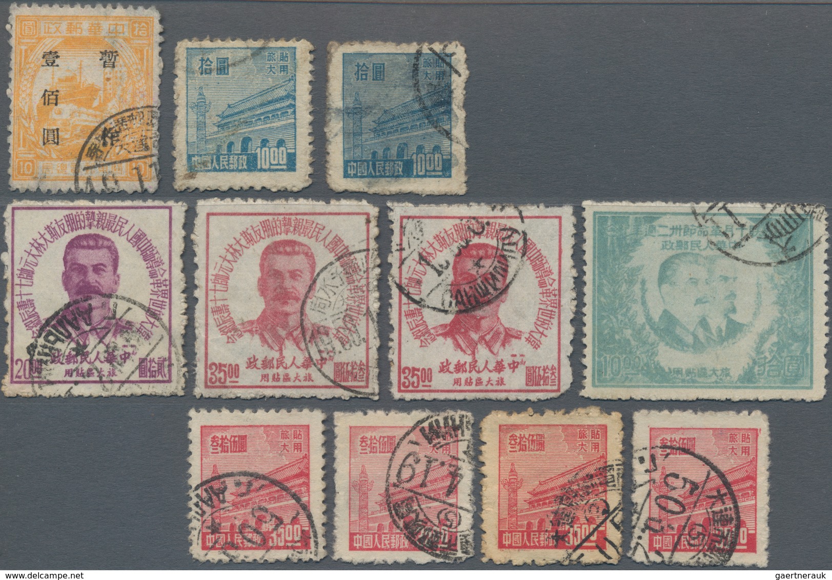 China - Volksrepublik - Provinzen: Luda, Luda People’s Post, 1949, Nice Selection Of Used Stamps, To - Autres & Non Classés