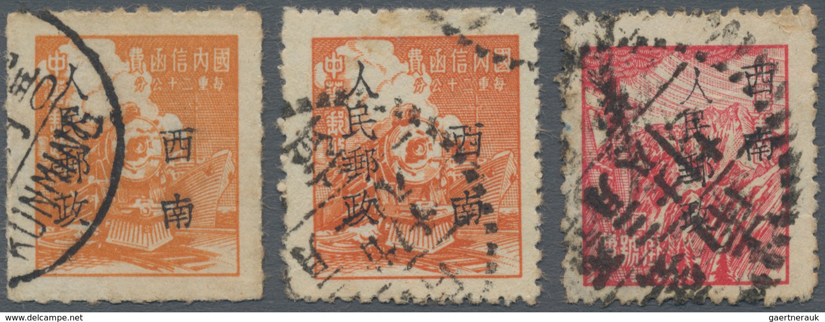 China - Volksrepublik - Provinzen: Southwest China, Yunnan, 1950, Stamps Overprinted With “Southwest - Otros & Sin Clasificación