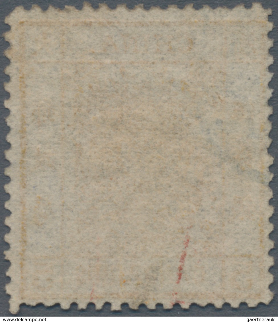 China: 1878, Large Dragon Thin Paper 5 Ca. Yellow, Used Blue Seal (Michel Cat. 420.-). - 1912-1949 République