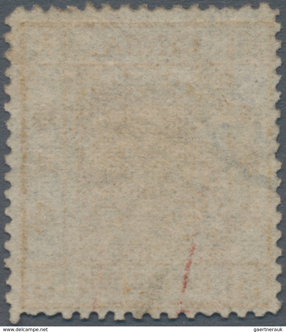 China: 1878, Large Dragon Thin Paper 5 Ca. Yellow, Used Blue Seal (Michel Cat. 420.-). - 1912-1949 Republic