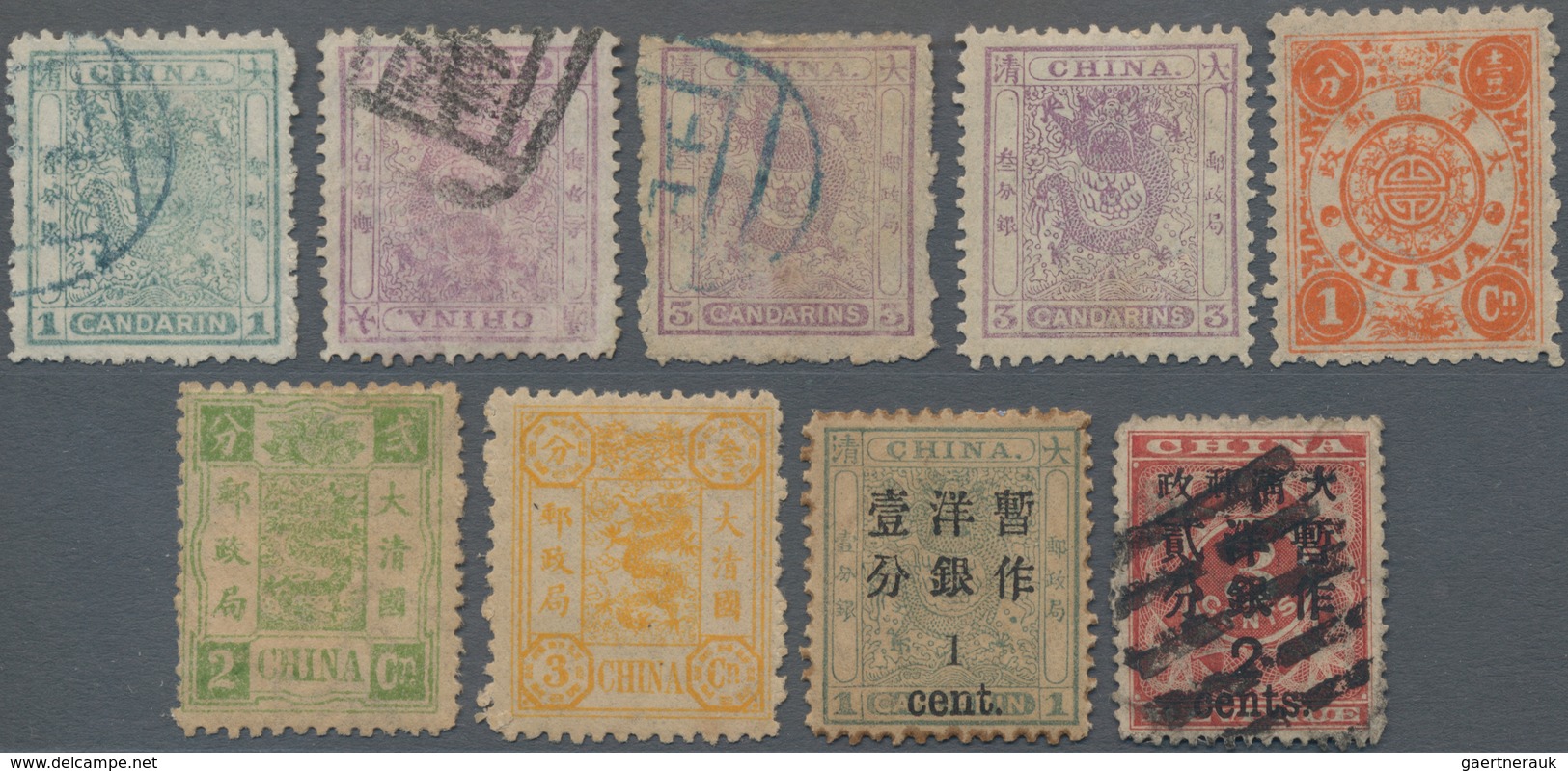 China: 1883/97, Small Dragon/dowager/cent Surcharge, Mint And Used Lot (Michel Cat. 1080.-). - 1912-1949 República