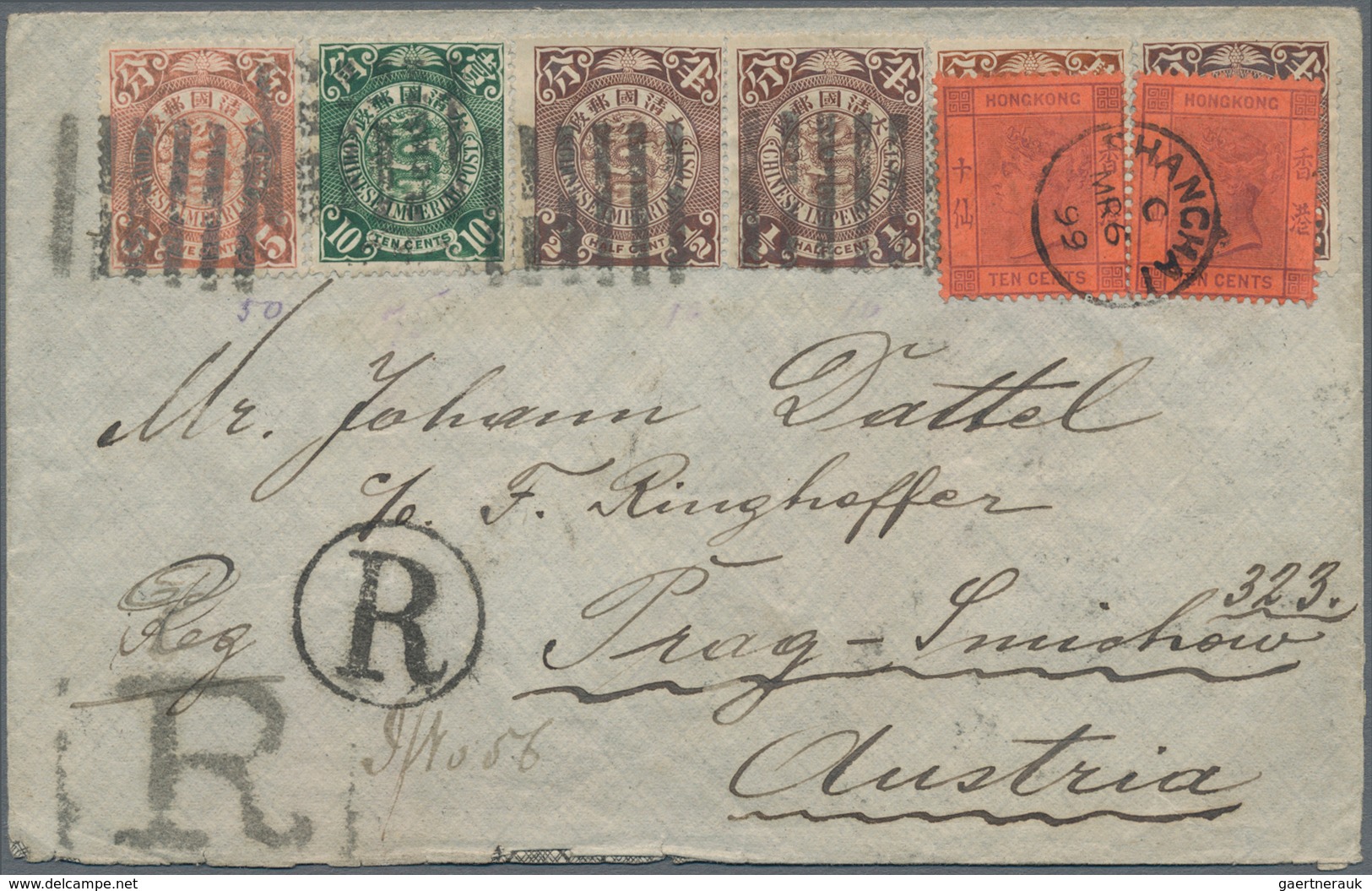 China: 1898, Coiling Dragon 1/2 C. (4), 5 C., 10 C. Tied Pa-kua W. On Reverse Large Dollar 2SHANGHAI - 1912-1949 República