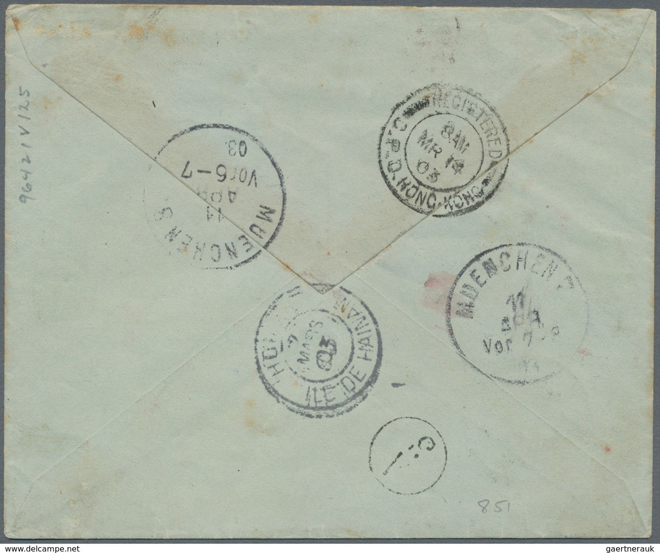 China: 1902, Coiling Dragon 1/2 C.-30 C. Tied Three Strikes Bisected Bilingual "PAKHOI 3 MAR 03" To - 1912-1949 República