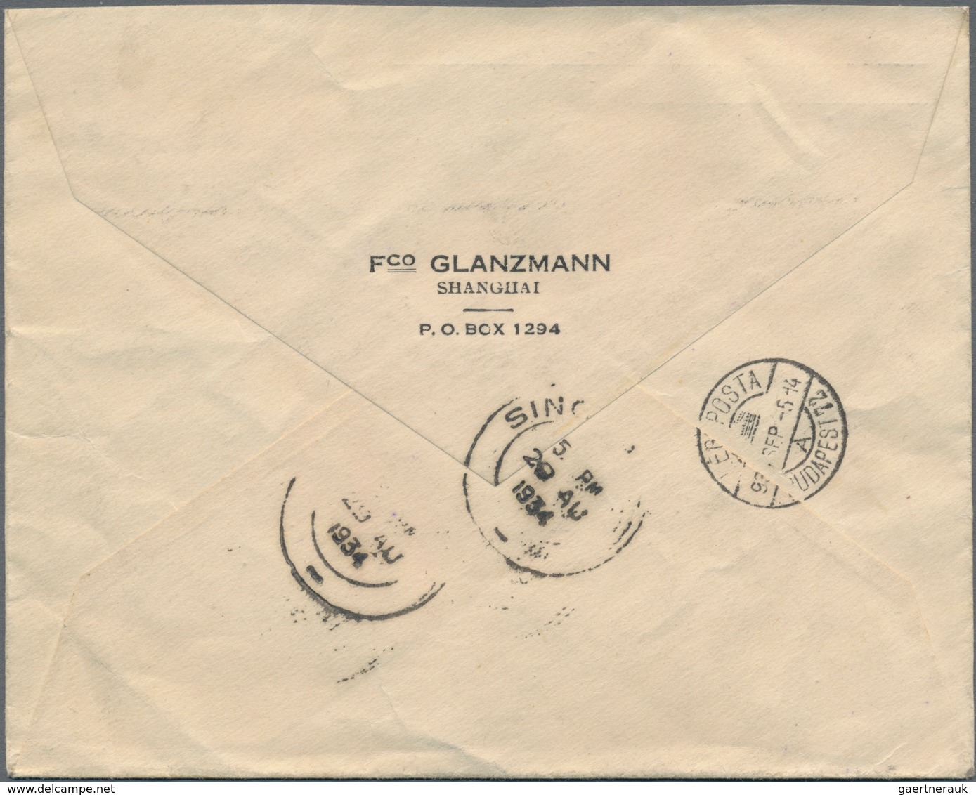 China: 1932/35, Two Air Mail Covers By KLM To Europe: SYS 5 C. (3), 15 C., 25 C. (3) As $1.05 Frank - 1912-1949 República