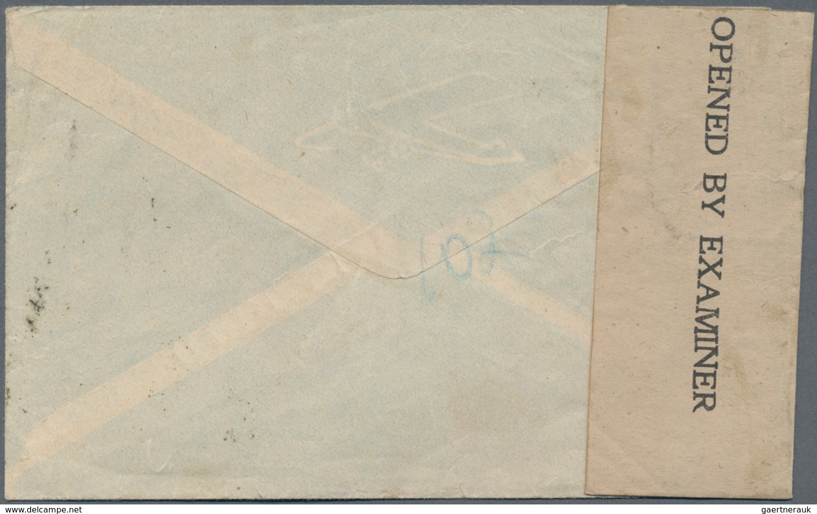 China: 1945 Small Censored Airmail Cover From Kunming To Senonches, France 'By Air Mail To England V - 1912-1949 République