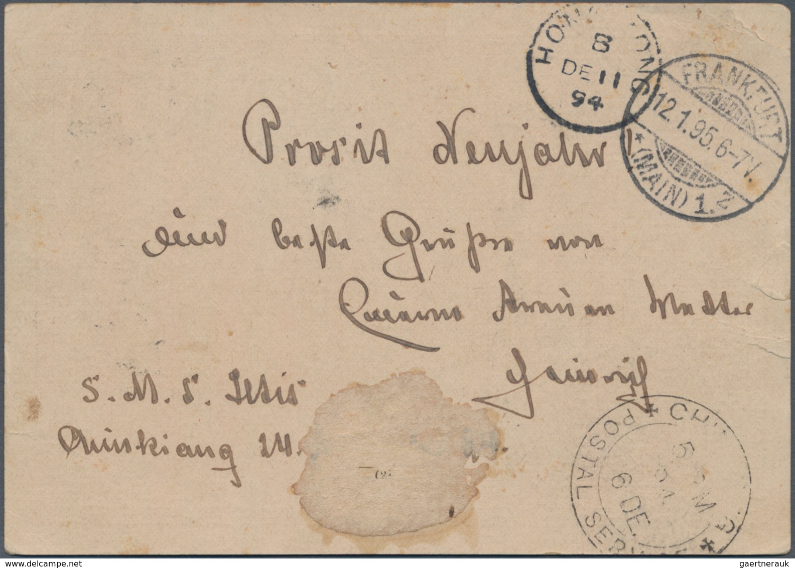 China - Lokalausgaben / Local Post: Chinkiang, 1894, 1 C. Light Blue Tied "CHINKIANG LOCAL POST 9(4) - Other & Unclassified