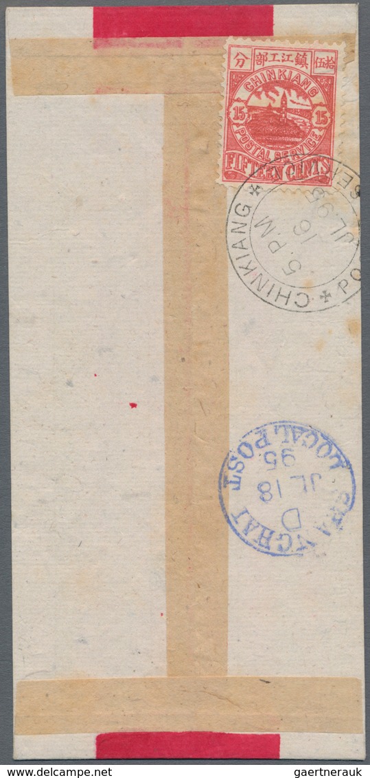 China - Lokalausgaben / Local Post: Chinkiang, 1895, 15 C. Carmine Tied "CHINKIANG 16 JL 95" To Reve - Other & Unclassified