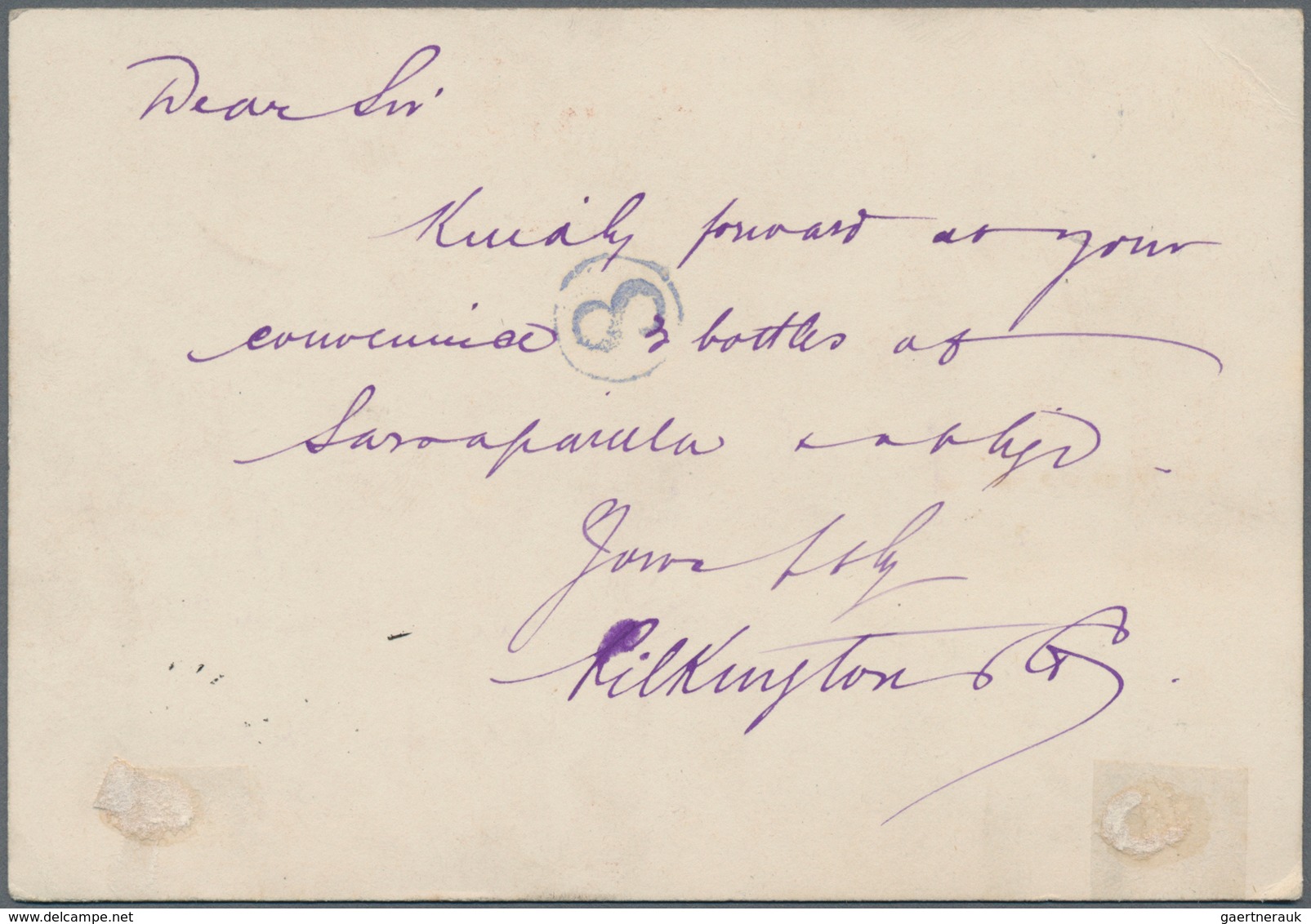 China - Shanghai: 1893, Card 2 C. Violet Canc. Bilingual Green "LOCAL POST FOOCHOW" W. Blue Arrival - Autres & Non Classés