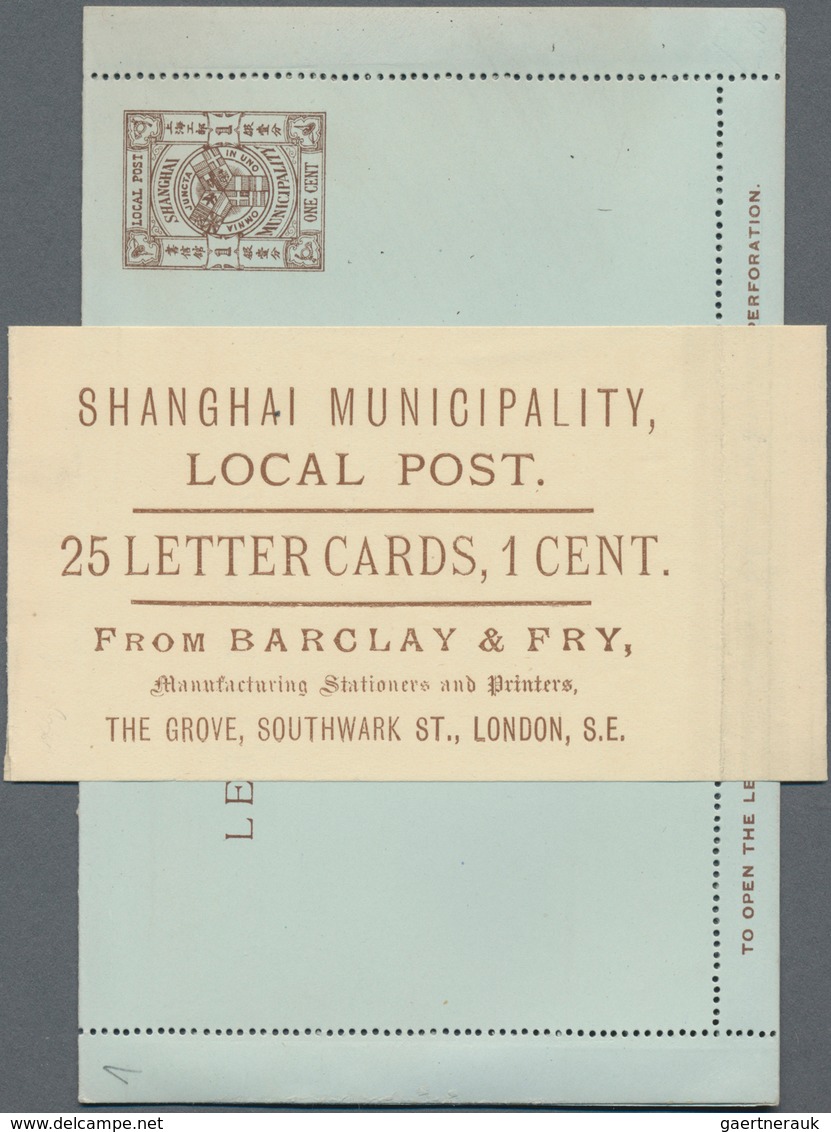 China - Shanghai: 1894, Stationery, Letter Card 1 C. Mint With Printers Banderole "25 LETTER CARDS, - Autres & Non Classés