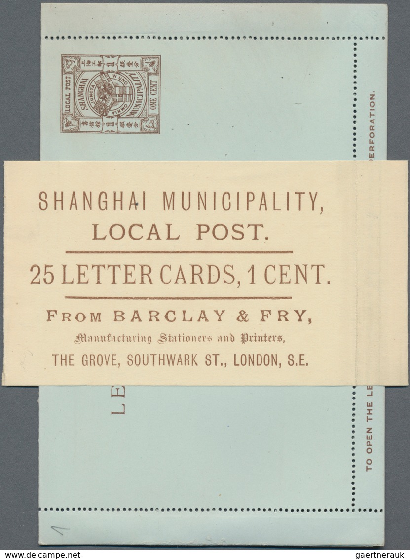 China - Shanghai: 1894, Stationery, Letter Card 1 C. Mint With Printers Banderole "25 LETTER CARDS, - Andere & Zonder Classificatie