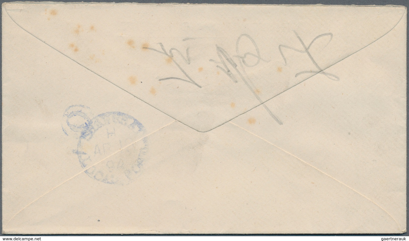 China - Shanghai: 1894, Envelope 1 C. With LPO Emboss Canc. "SHANGHAI LOCAL POST H AP 18 94", With B - Autres & Non Classés