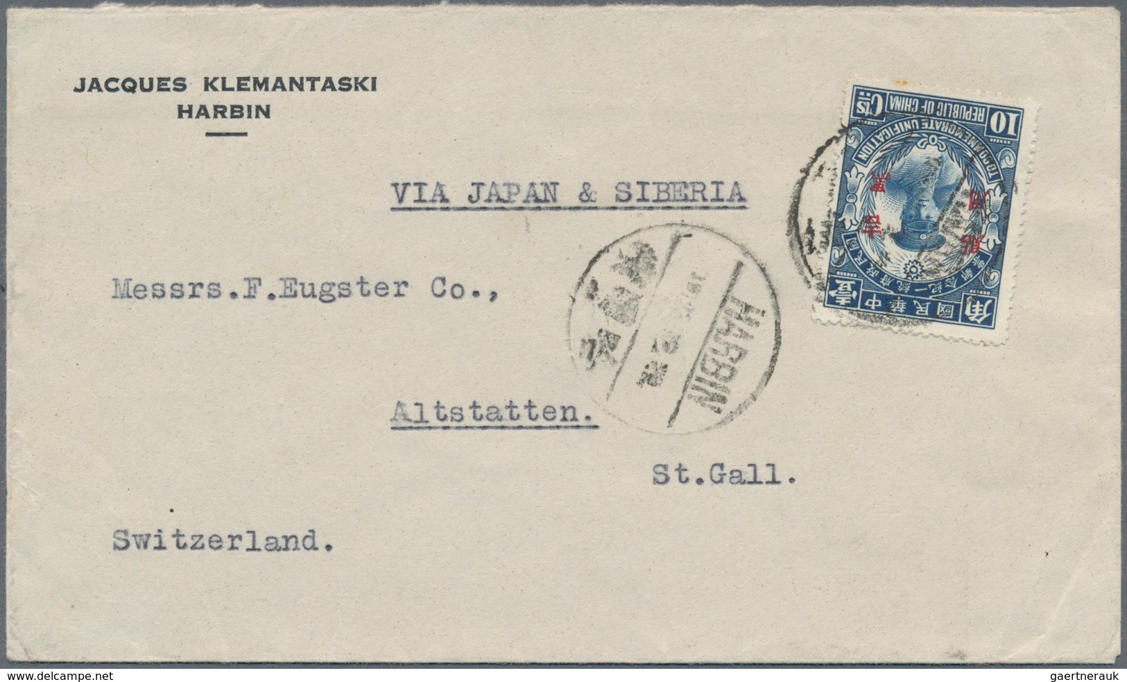 China - Provinzausgaben - Mandschurei (1927/29): 1928/32, Two Covers With Ki-hei Ovpt. Issues To Swi - Mandschurei 1927-33
