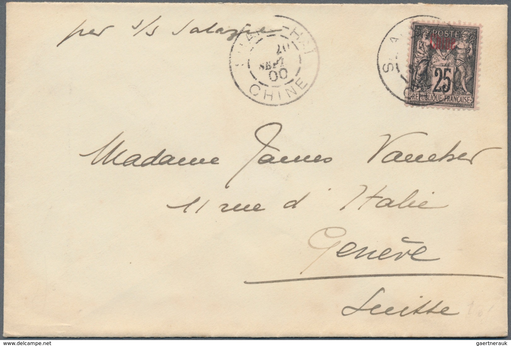 China - Fremde Postanstalten / Foreign Offices: France, 1894, Ovpt. "Chine" On Type Sage, Three Cove - Autres & Non Classés