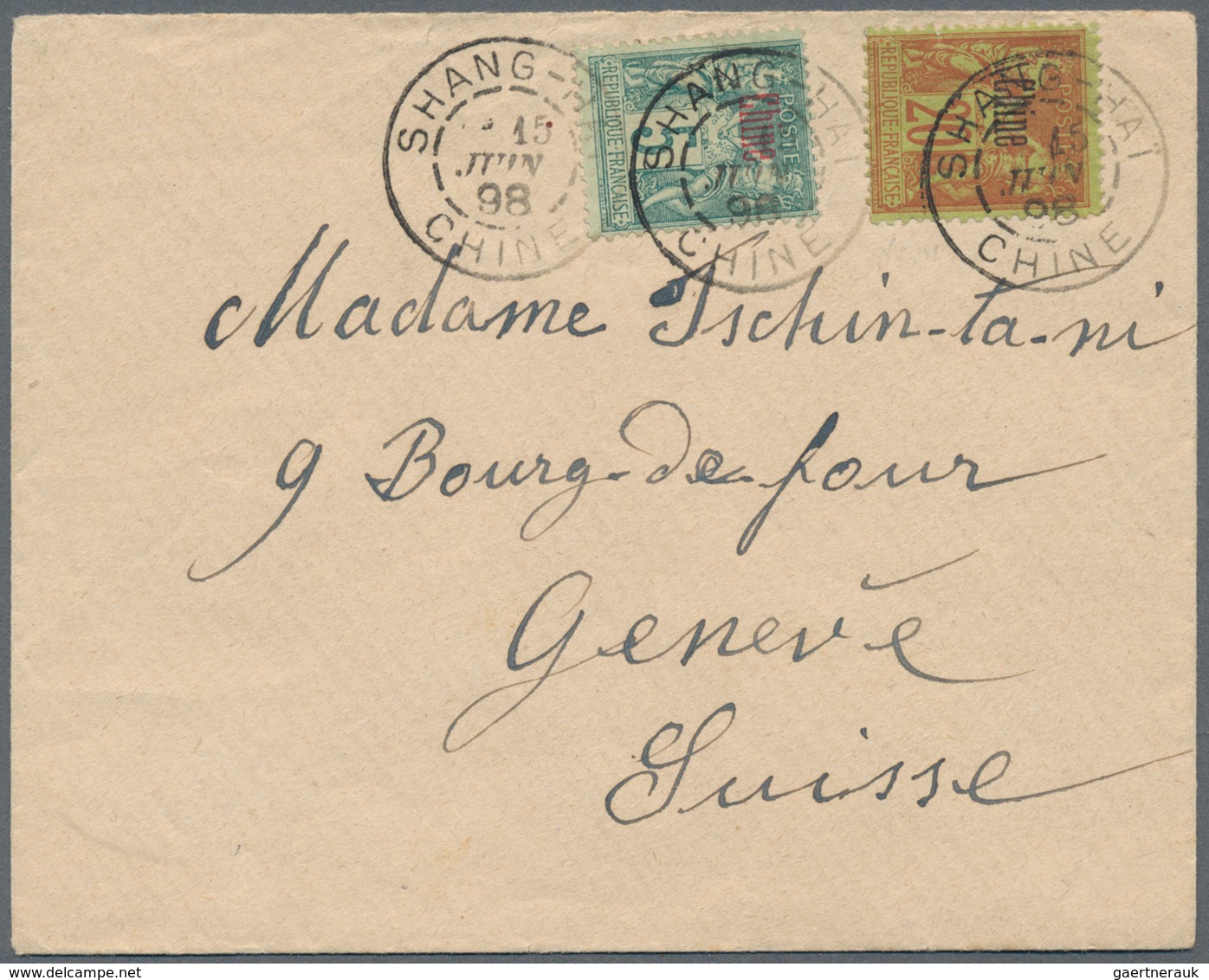 China - Fremde Postanstalten / Foreign Offices: France, 1894, Ovpt. "Chine" On Type Sage, Three Cove - Otros & Sin Clasificación