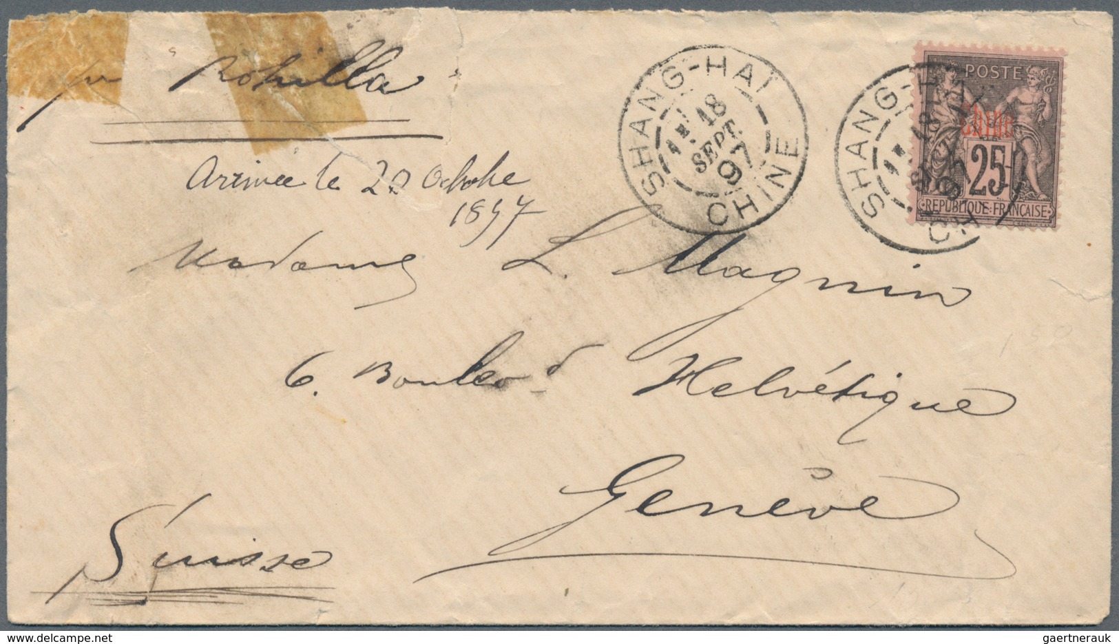 China - Fremde Postanstalten / Foreign Offices: France, 1894, Ovpt. "Chine" On Type Sage, Three Cove - Other & Unclassified