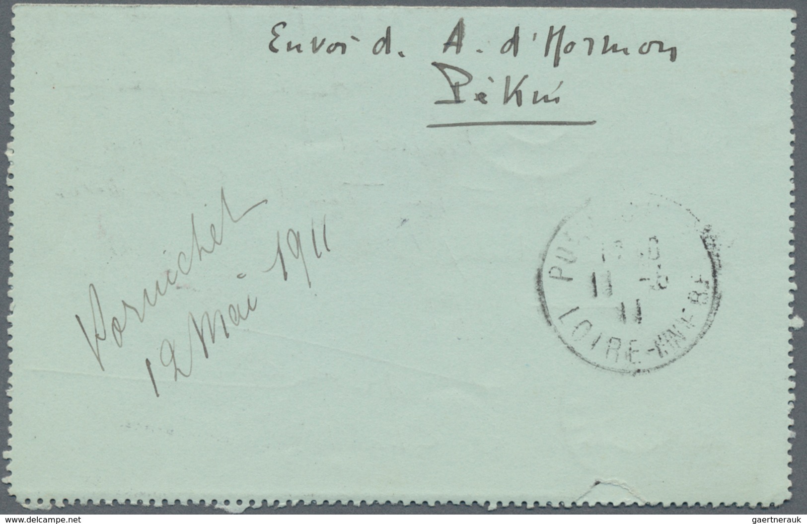 China - Fremde Postanstalten / Foreign Offices: France, 1907, Type Mouchon 10 C./25 Ct., Two Covers: - Other & Unclassified