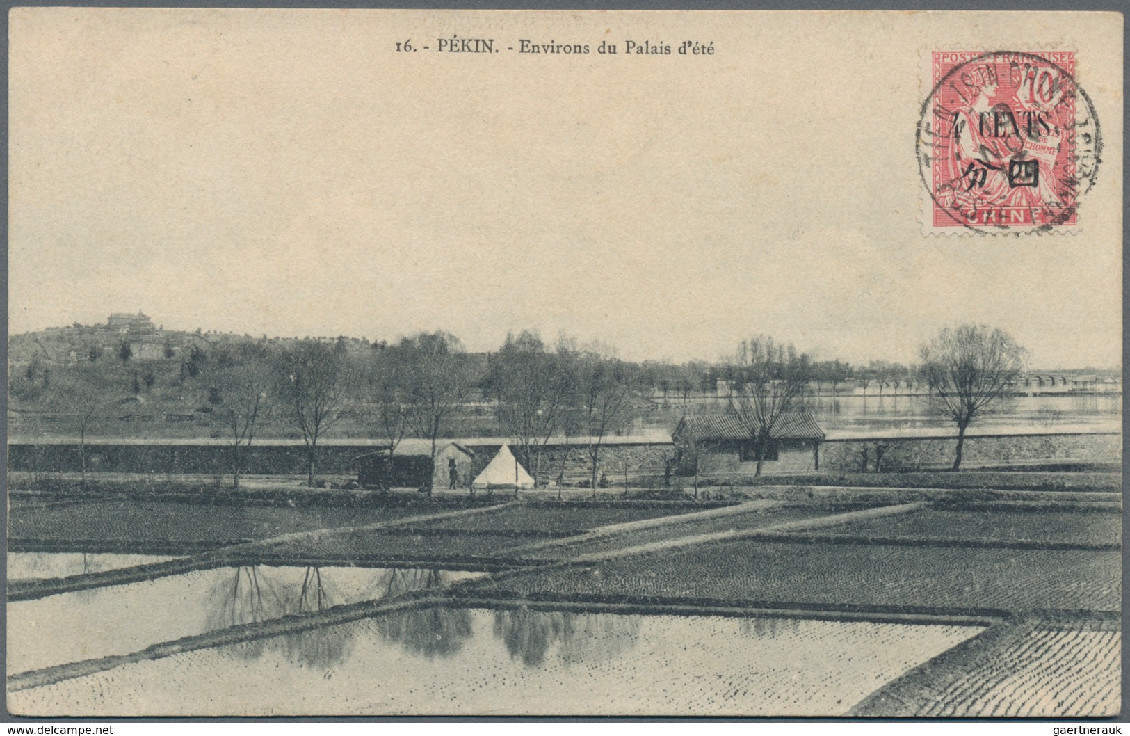 China - Fremde Postanstalten / Foreign Offices: France, 1912/22, Type Mouchon Surcharged: 6 C./15 C. - Autres & Non Classés