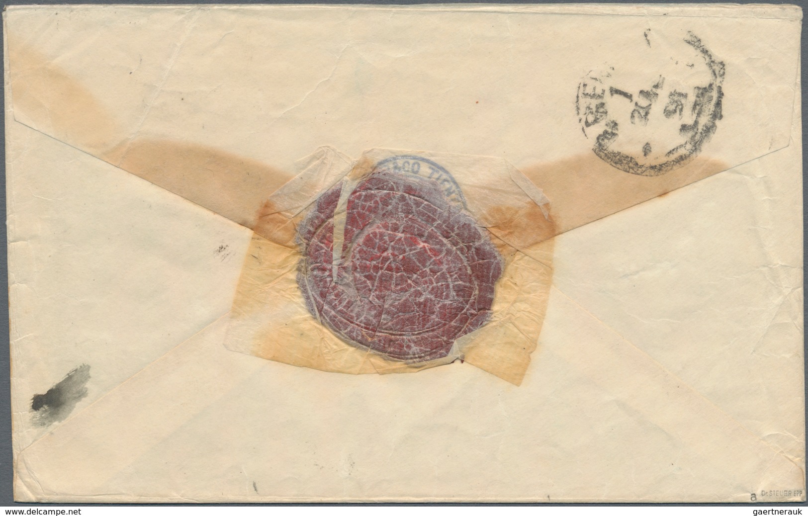 China - Fremde Postanstalten / Foreign Offices: Germany, 1892, Crown/eagle 20 Pf. Vertical Pair Tied - Autres & Non Classés