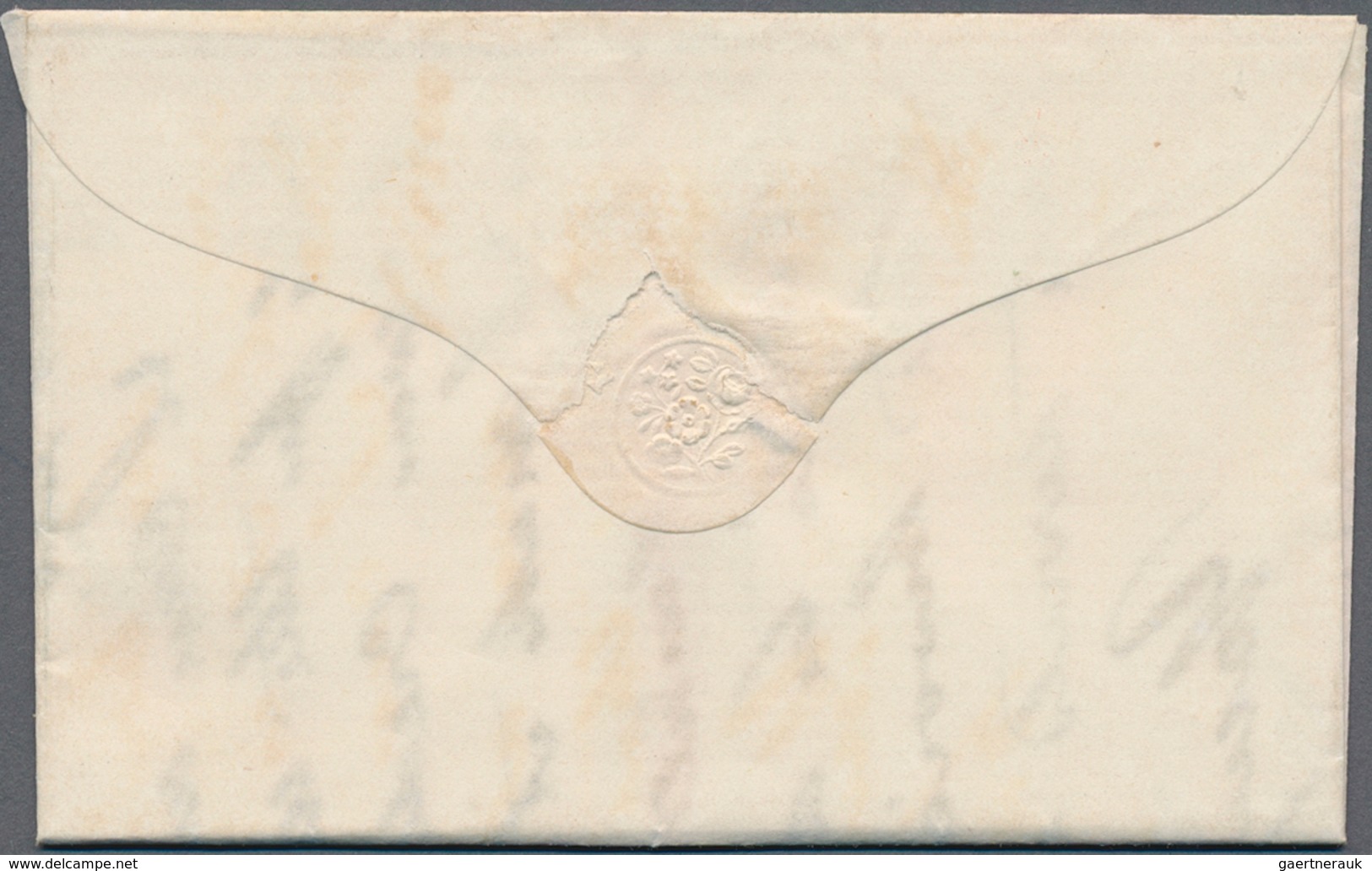 China - Besonderheiten: 1857, Stamp-less Folded Envelope Written From Shanghai Dated '24th Sept. 57' - Otros & Sin Clasificación
