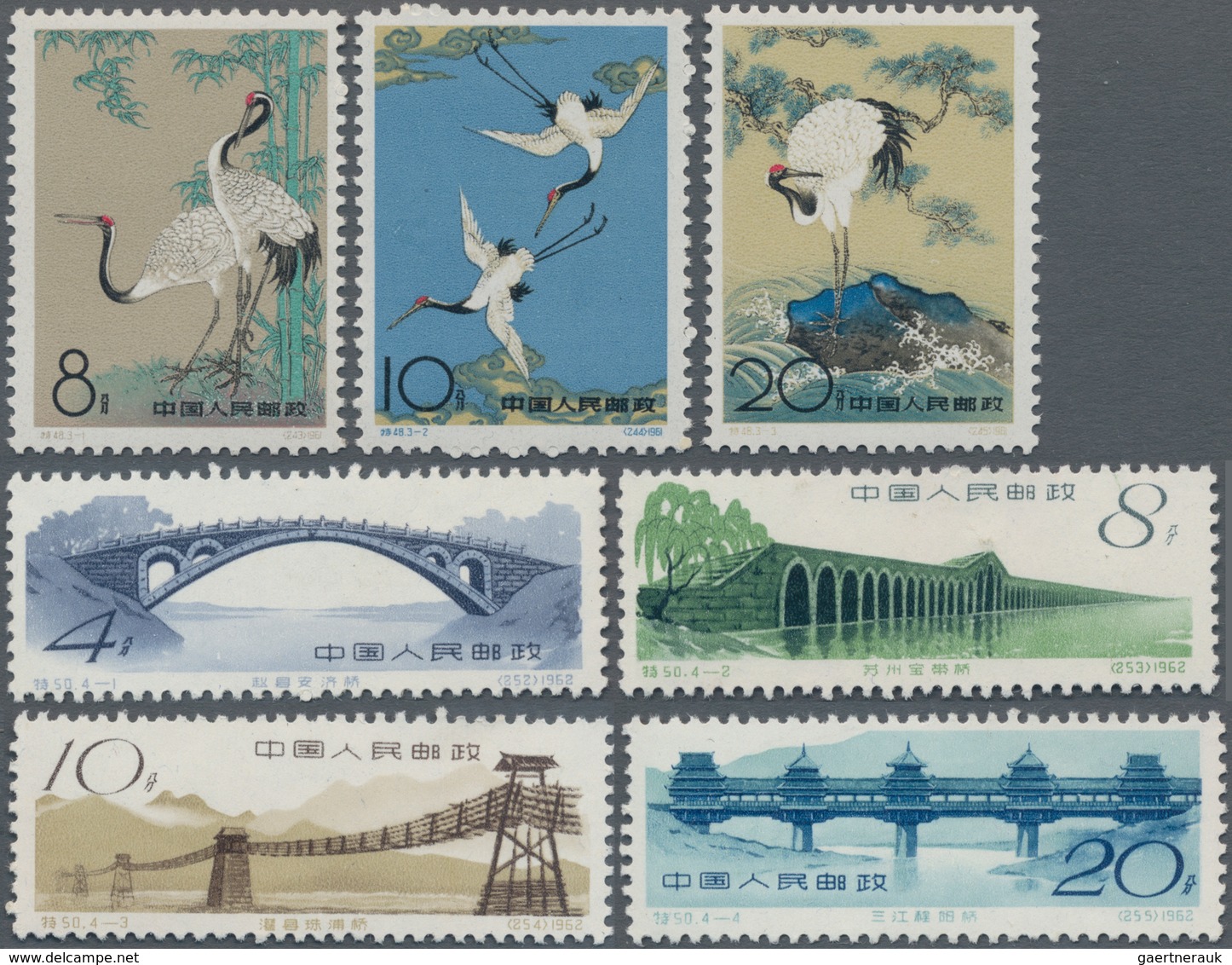 China - Volksrepublik: 1961/65, 5 Sets, Including S48, S50, S60, S63, And S70, All MNH, Partly With - Lettres & Documents