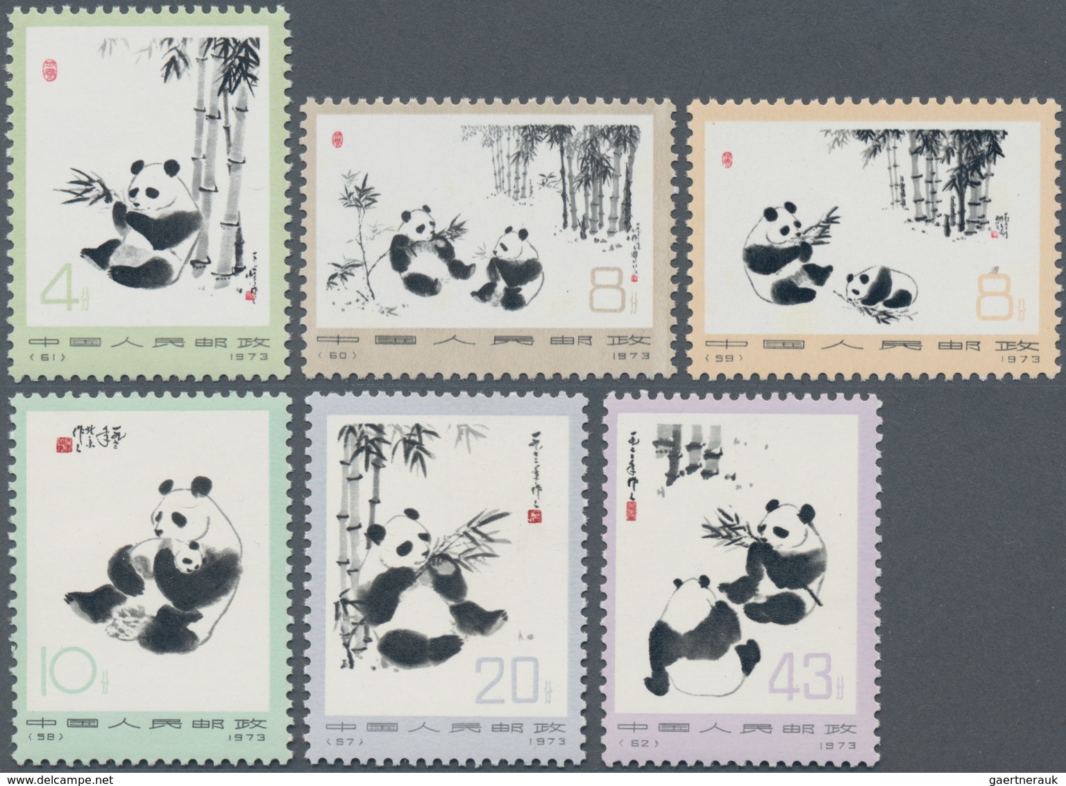 China - Volksrepublik: 1972/1973, Five Sets MNH: Channel (N49-N52), Panda (N57-N62), Women's Day (N6 - Lettres & Documents