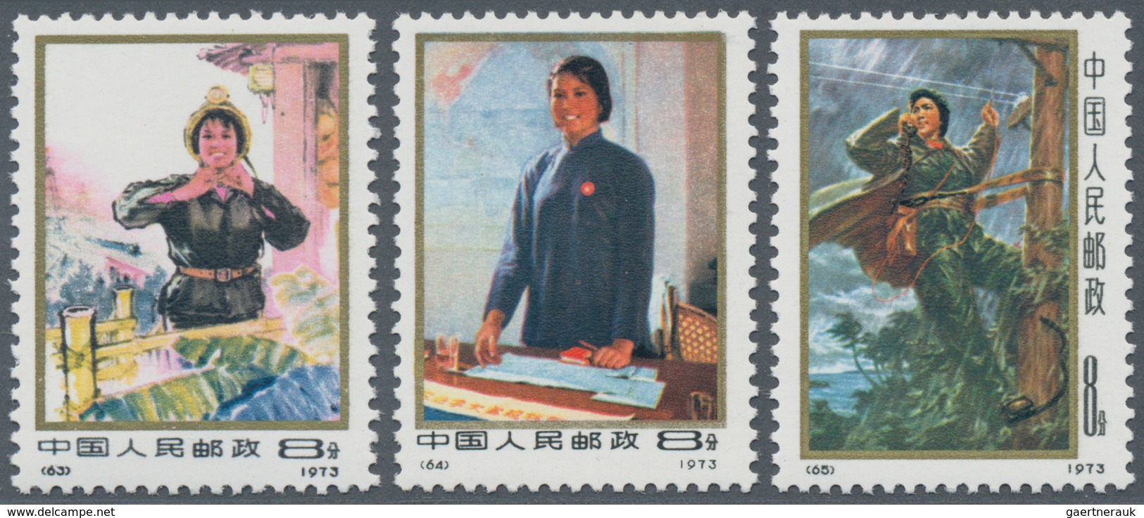 China - Volksrepublik: 1972/1973, Five Sets MNH: Channel (N49-N52), Panda (N57-N62), Women's Day (N6 - Cartas & Documentos