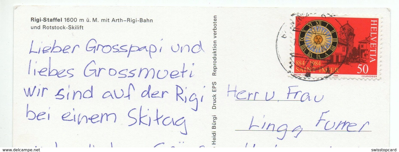 RIGI-Staffel Mit Arth-Rigi-Bahn Und Rotstock-Skilift - Arth
