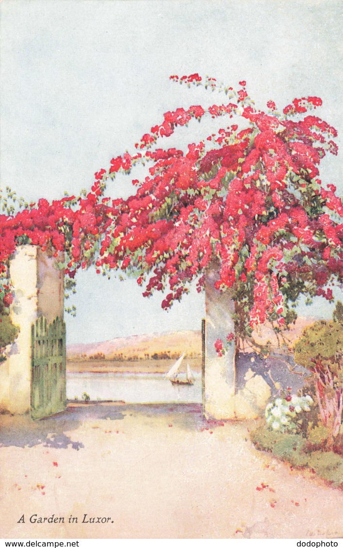 R215885 A Garden In Luxor. Banks Of The Nile. Series No. 11. Ella Du Cane. A. And C. Black - Mundo