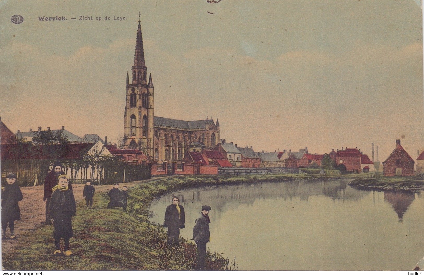 BELGIË/BELGIQUE : ## WERVICK : Zicht Op De Leye ## Uitgegeven Door S Y L :  WERVIK,DE LEIE,KERK,ARCHITECTUUR, - Wervik