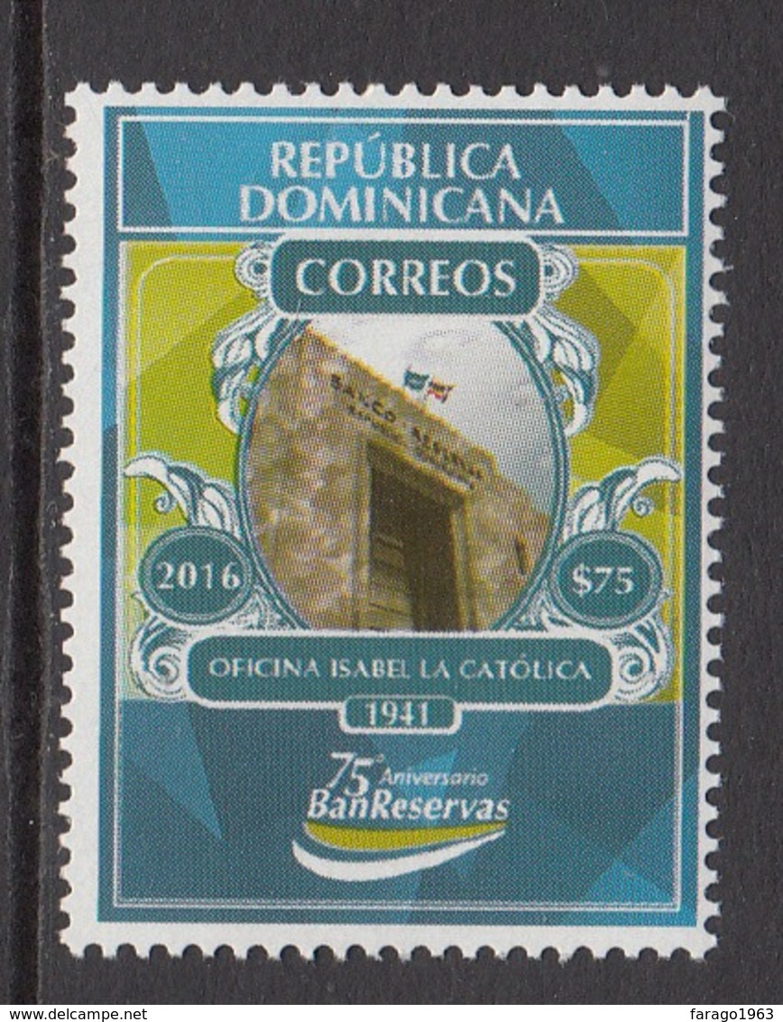 2016 Dominican Republic Dominicana Bank Reservas Complete Set Of 1   MNH - Dominicaanse Republiek