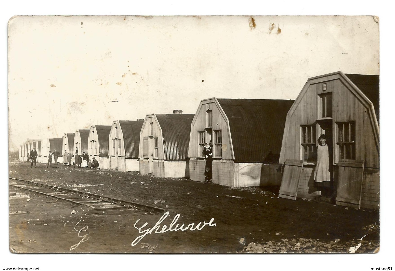 Geluwe Wervik - Fotokaart Barakken Noodwoningen WOI - Wervik