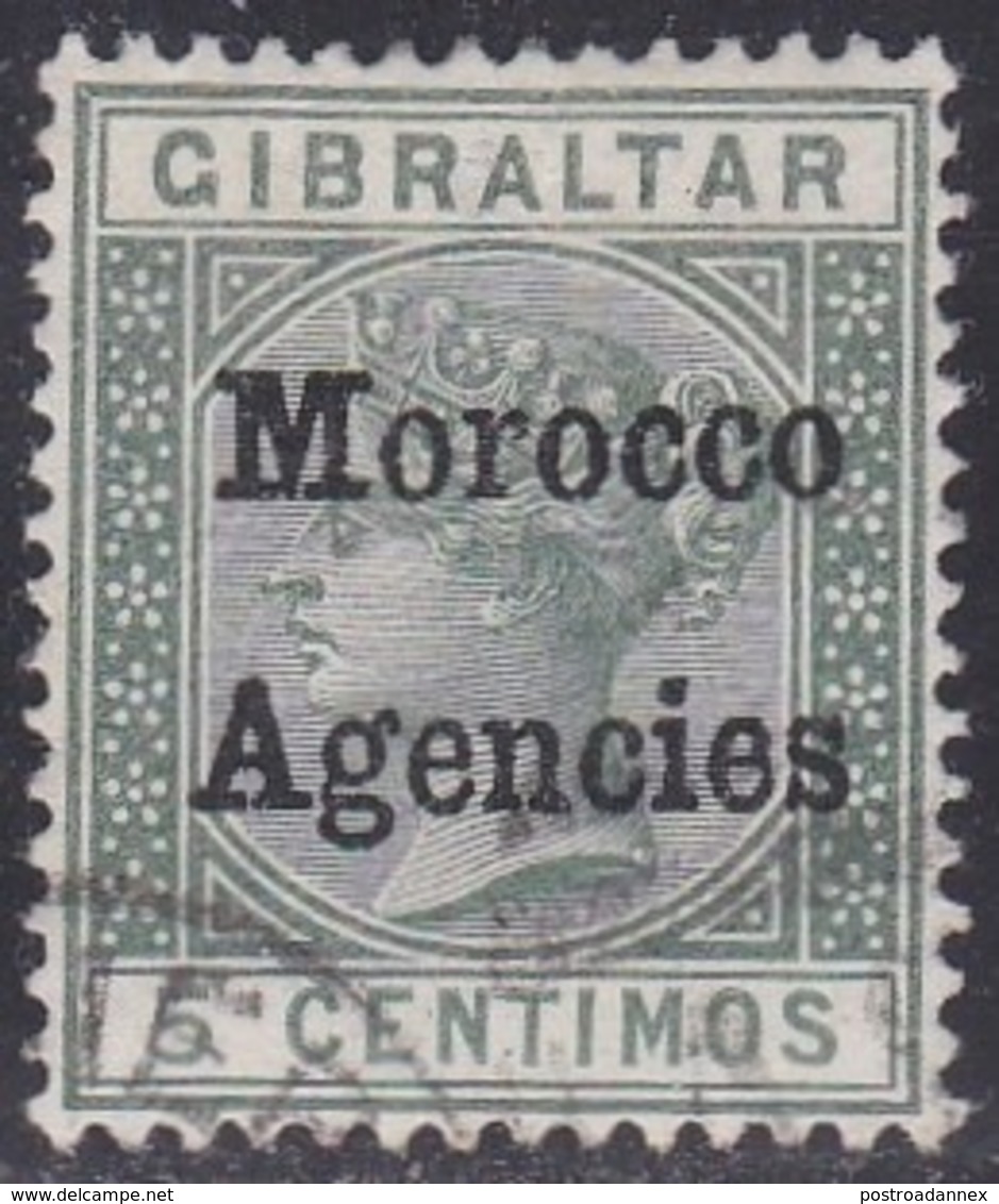 Great Britain Offices In Morocco, Scott #1, Used, Victoria Overprinted, Issued 1898 - Morocco Agencies / Tangier (...-1958)