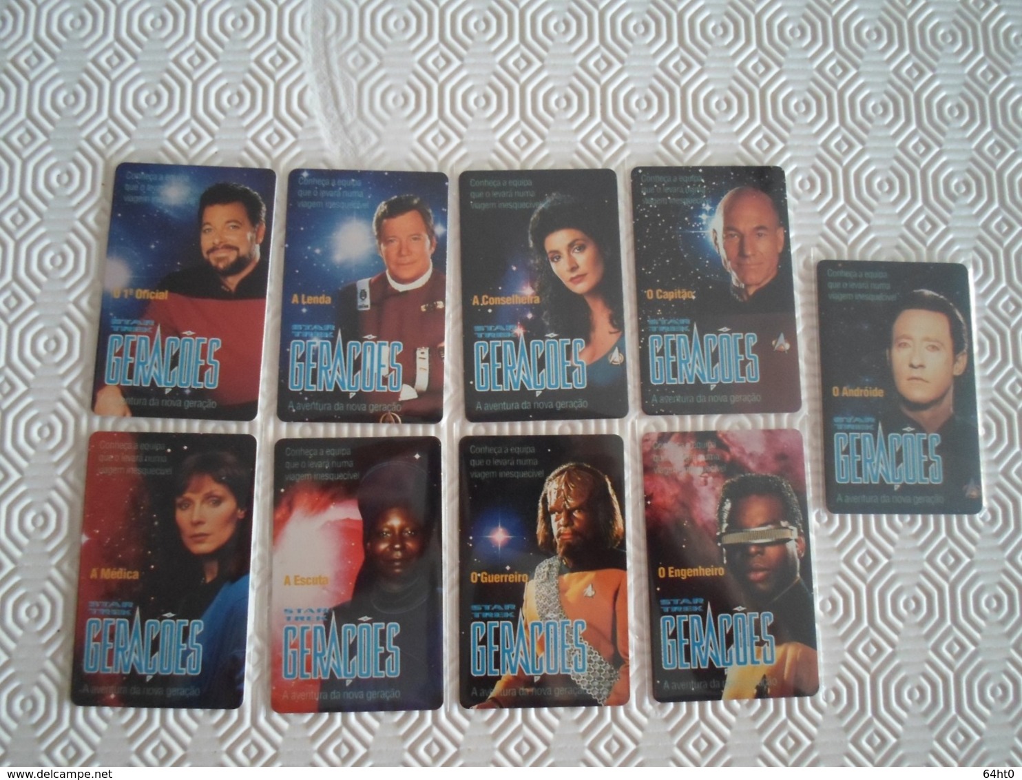 SERIE OF 9 CHIPCARD PORTUGAL "STAR TREK - A AVENTURA DA NOVA GERACÃO" EX: 13.000 - NEW/NOT USED - Portugal