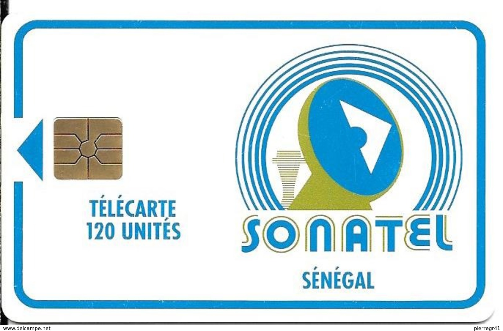 CARTE-PUCE-SENEGAL-120U-GEMB-SONATEL-V°2 Arrondi De 120u/Sans N°-UTILISE-TBE - Sénégal