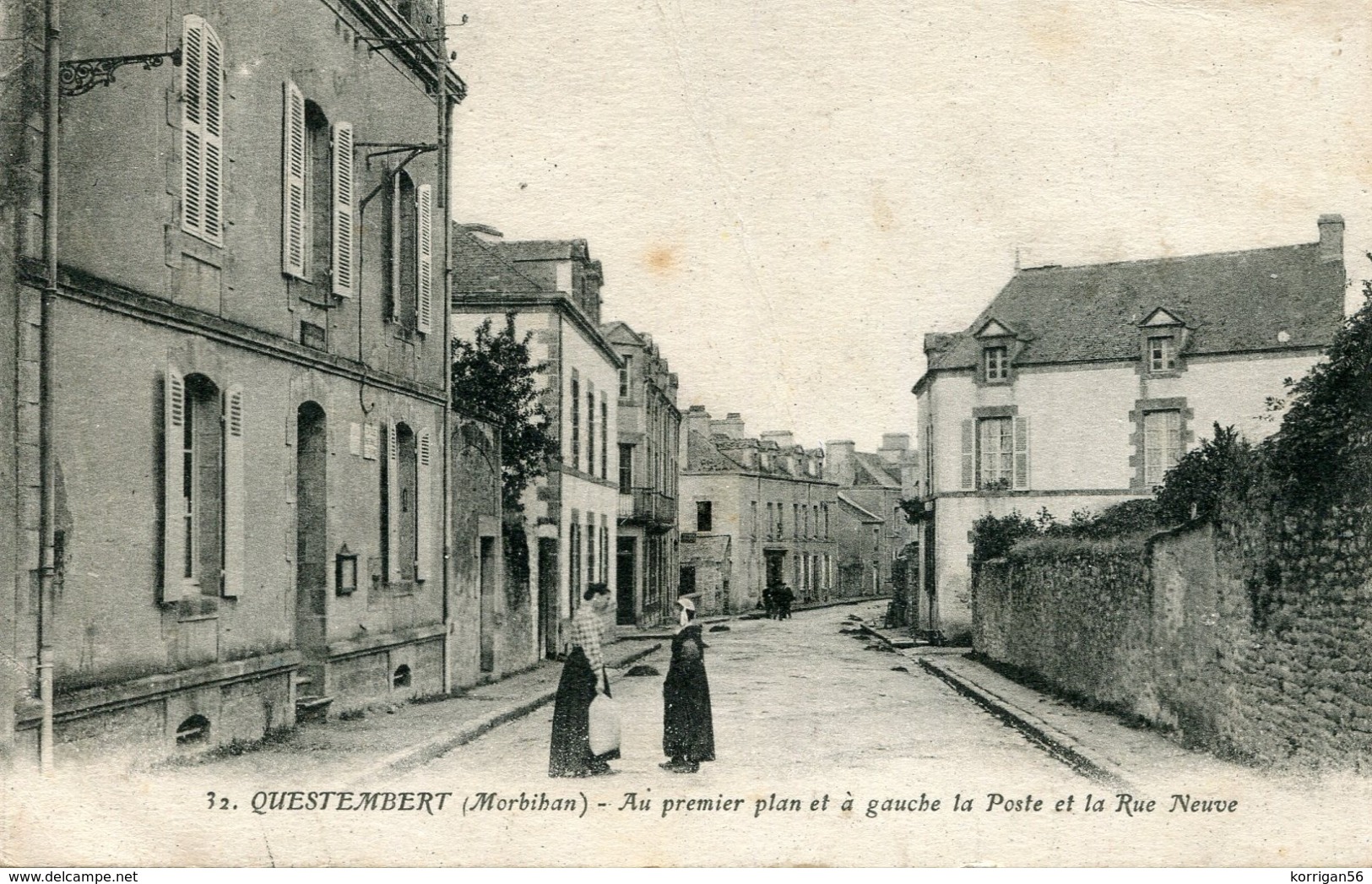 QUESTEMBERT *** LA POSTE ET LA RUE NEUVE   *** - Questembert