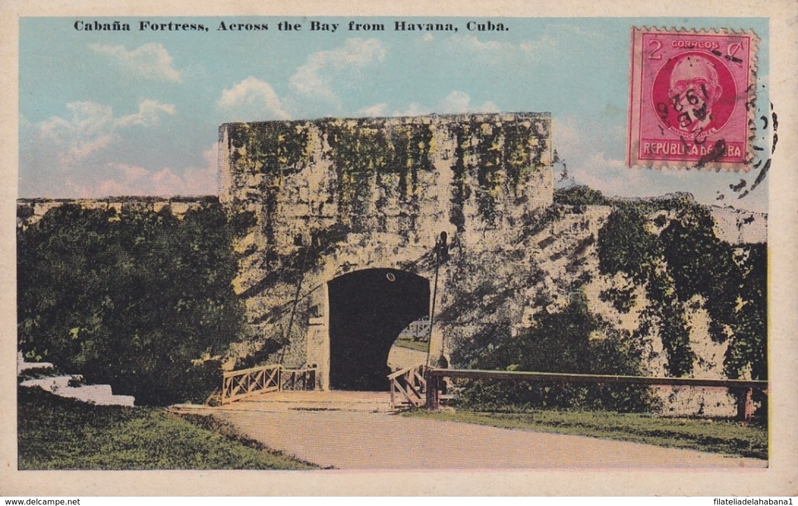 POS-1115 CUBA 1926 POSTCARD LA FUERZA FORTRESS HAVANA - Cuba