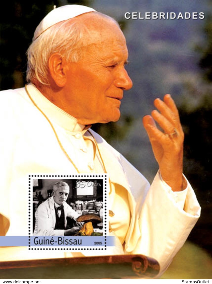Guinea - Bissau 2004 - Pope John Paul II & Fleming, Mushroom - Guinea-Bissau