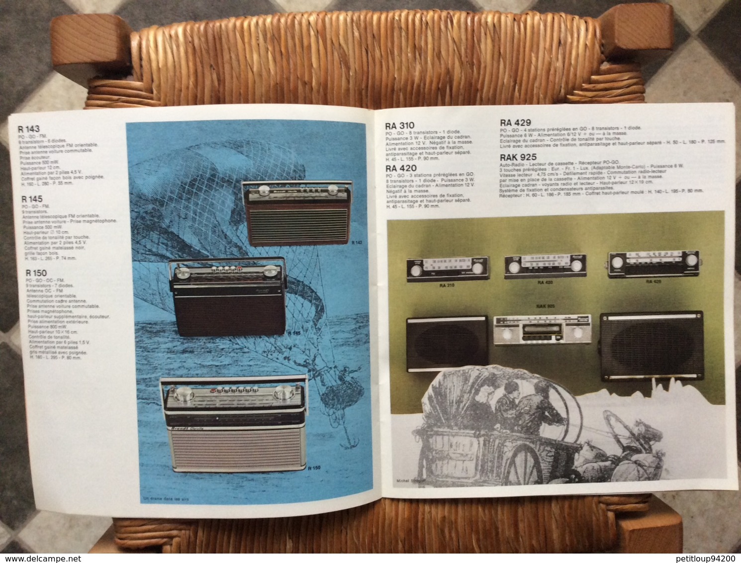 DOCUMENT COMMERCIAL CATALOGUE BRANDT *Televiseurs *Transistors *Autoradios *Electrophones *Magnetophones - Autres & Non Classés