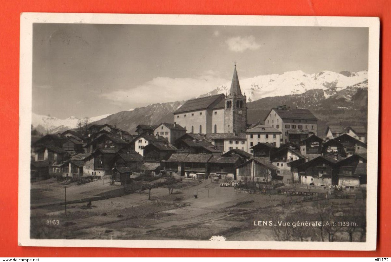 MTW-31 Lens Vue Générale, Village Et Eglise. Circulé En 1928. Perrochet Matile.3163 - Lens