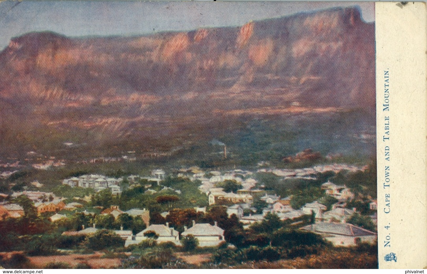 1904 , SUDAFRICA , TARJETA POSTAL CIRCULADA , CAPE TOWN AND TABLE MOUNTAIN , WORTH CAPE - PORTOBELLO - Sudáfrica