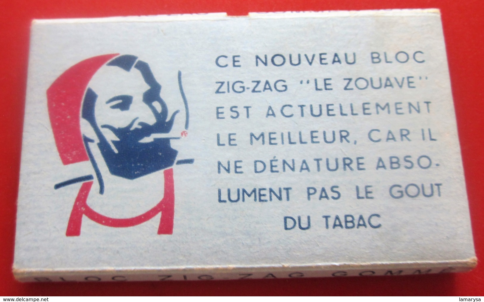 PAPIER à CIGARETTES LE ZOUAVE ZIG ZAG Tabac (objets Liés)  PAPIER Gommé AUTOMATIQUE NE DÉNATURE PAS GOUT DU TABAC - Other & Unclassified