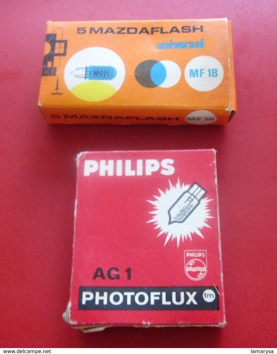 VINTAGE AMPOULE FLASH POUR APPAREIL PHOTO Photographie  Matériel & Accessoires PHILIPS PHOTOFLUX AG1-MAZDAFLASH - Matériel & Accessoires