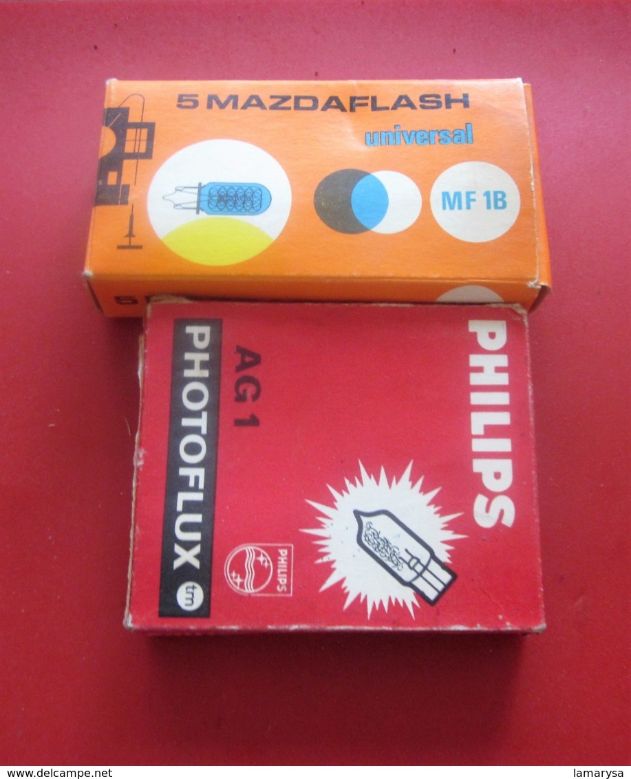 VINTAGE AMPOULE FLASH POUR APPAREIL PHOTO Photographie  Matériel & Accessoires PHILIPS PHOTOFLUX AG1-MAZDAFLASH