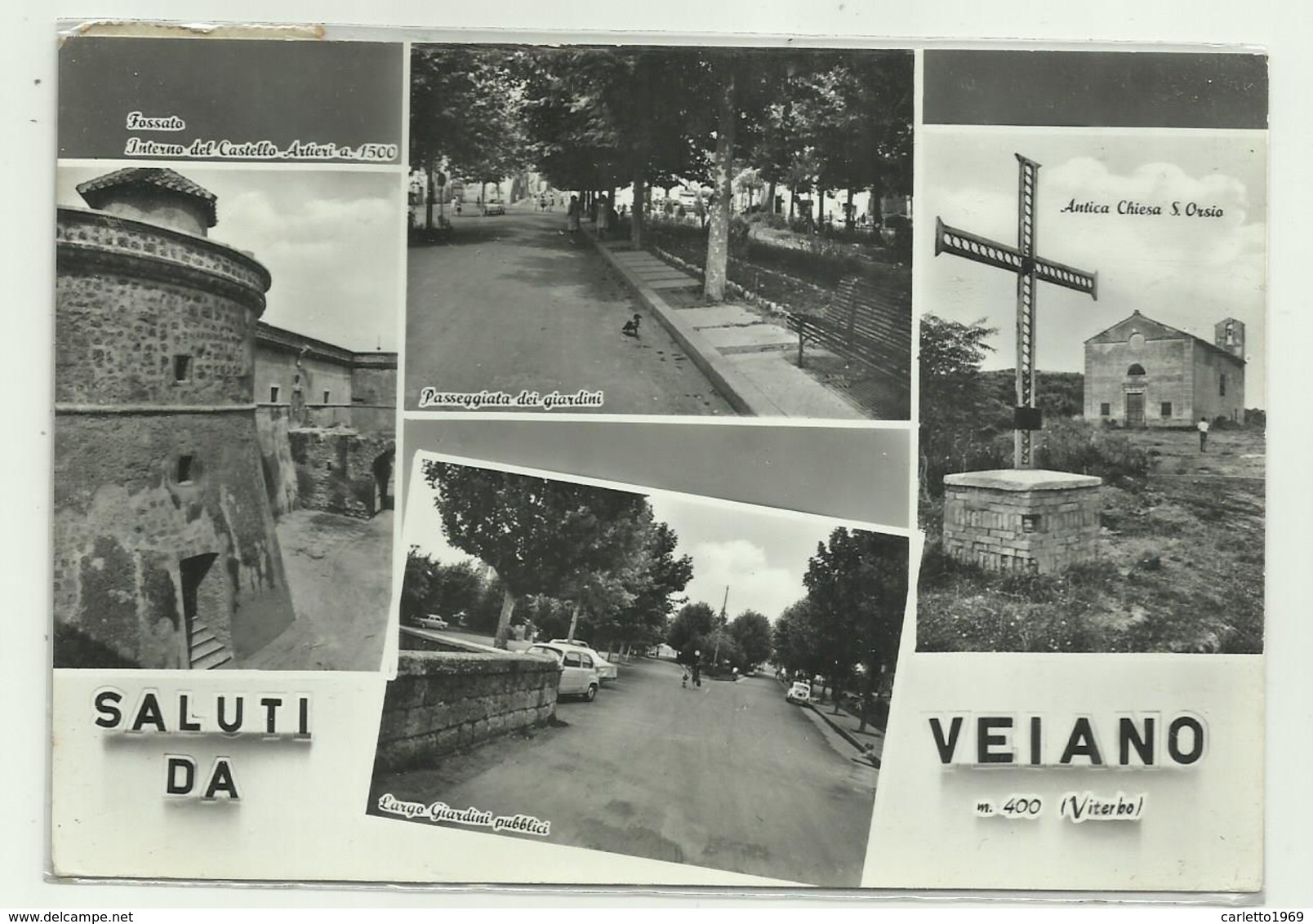 SALUTI DA VEIANO - VEDUTE VIAGGIATA FG - Viterbo