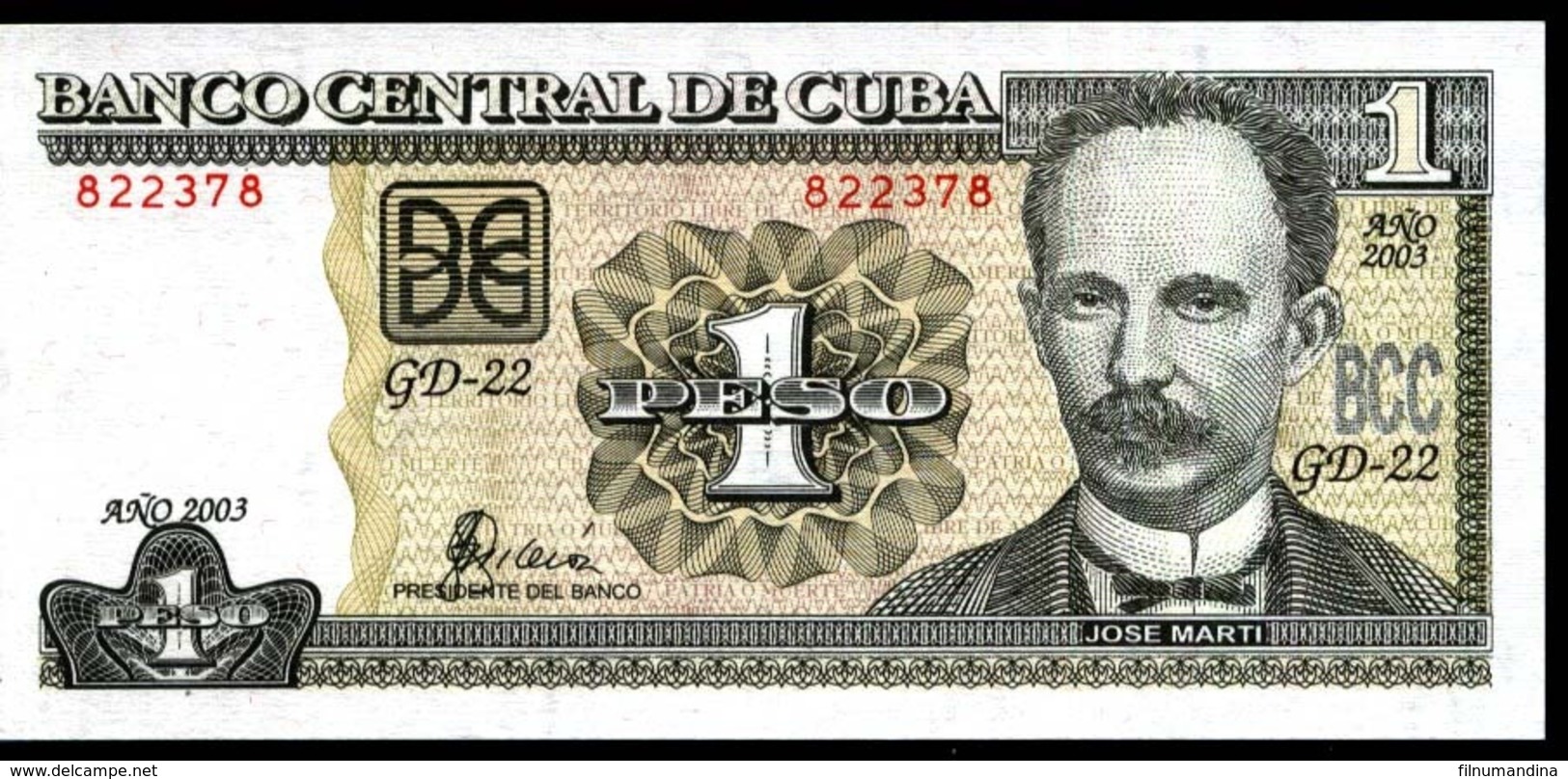 CUBA 1 PESO, AÑO 2003, UNC - Cuba