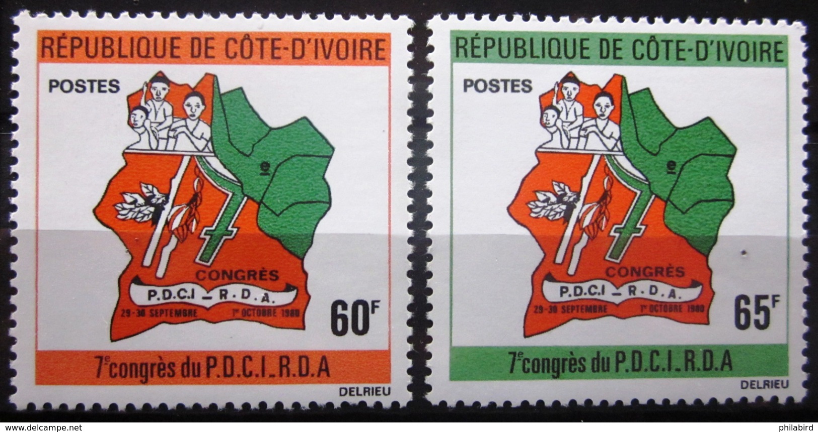 COTE D'IVOIRE                   N° 555/556                    NEUF** - Côte D'Ivoire (1960-...)